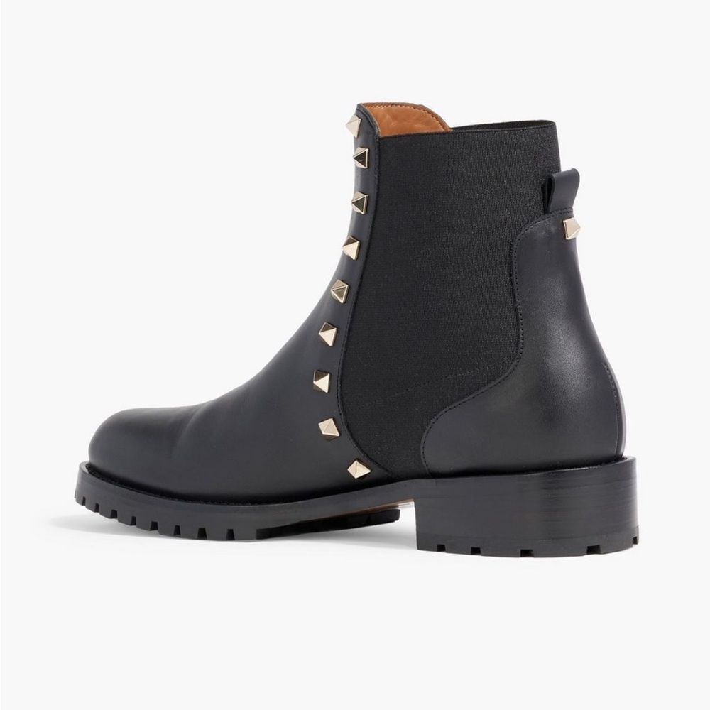 Valentino Garavani Rockstud Leather Chelsea Boots Black Sz 39 / 8.5 - Picture 12 of 14